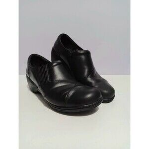 Clark's Black Leather Zip Up Loafer Women's Sz 8.5 M